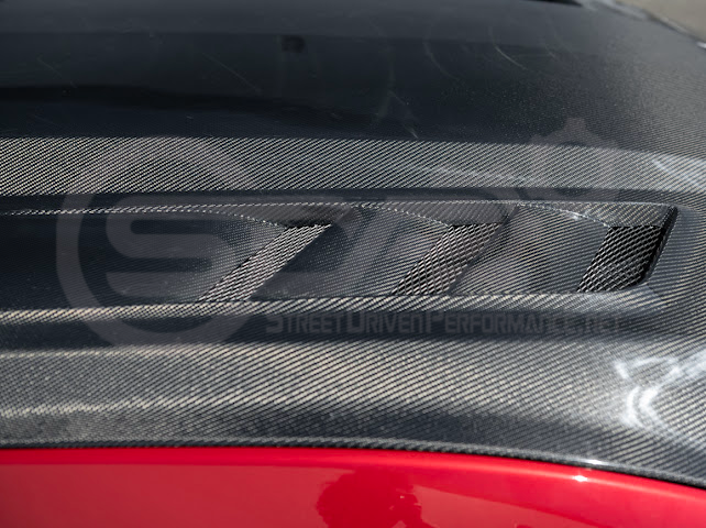 2024-Up Ford Mustang S650 | Terminator Style CARBON FIBER Front Vented Hood
